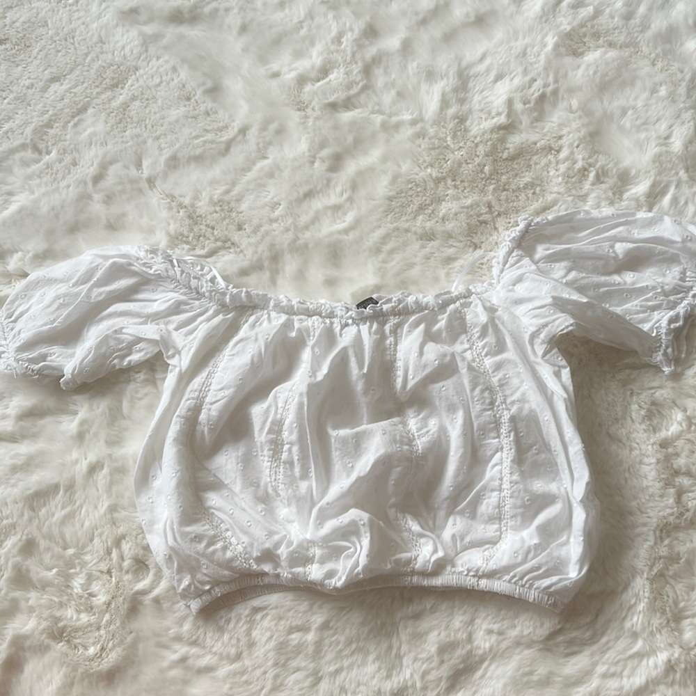 white off the shoulder top